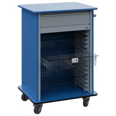 DEXTER 25 TRANSPARENT vozík boxový, roletový, 1180x780x620 mm, pastelově modrá – Hledejceny.cz