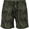 Koupací šortky, boardshorts Urban Classics Pattern Swim Shorts palm/olive