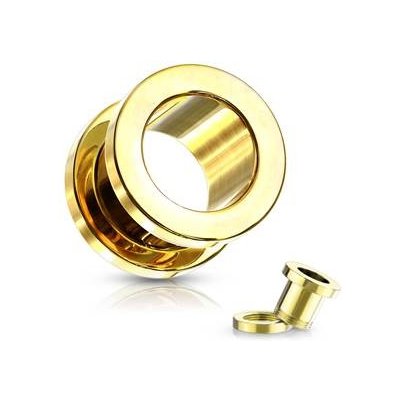 Šperky4U šroubovací tunel do ucha zlacený TN01032GD-16 – Sleviste.cz