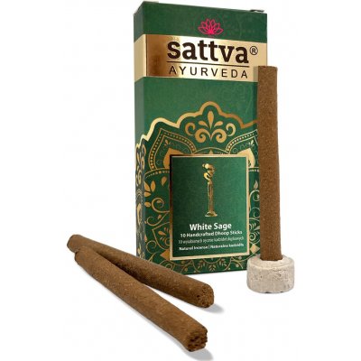 Sattva vonné tyčinky silné White Sage sloupové vonné tyčinky 10 ks – Zboží Dáma