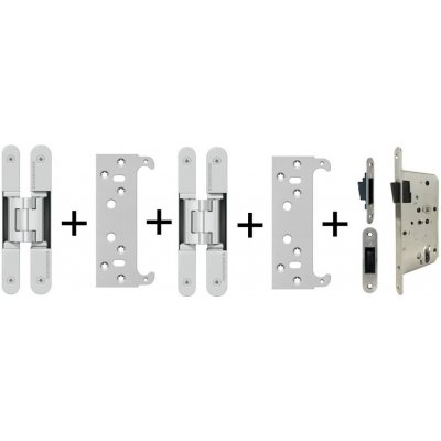 Tectus 240 3D F1 - sada pantů + plechů 240 FZ pro obložkovou zárubeň a magnetického zámku EFB WC uzamykání, čtyřhran 8 mm – Hledejceny.cz