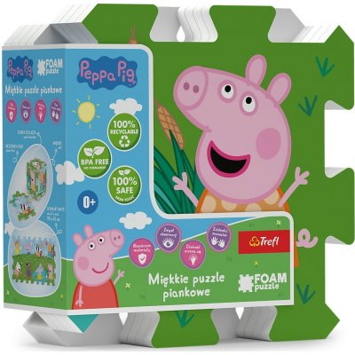 Trefl Pěnové puzzle Prasátko Peppa/Peppa Pig 32x32x1cm 8 ks – Zboží Dáma