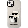 Pouzdro a kryt na mobilní telefon Apple Karl lagerfeld IML Glitter Karl and Choupette NFT iPhone 13 čiré