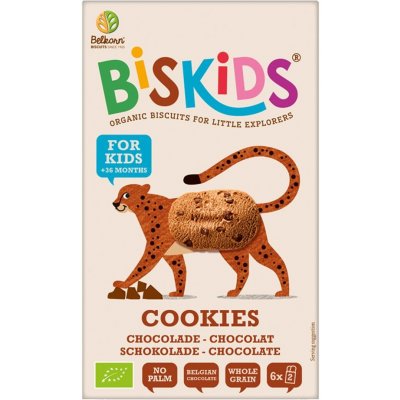 Belkorn BIO dětské celozrnné sušenky s belgickou čokoládou BISkids 120 g – Zboží Dáma