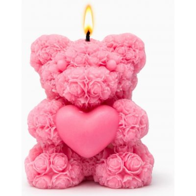 Svíčkománie3D Méďa z růžiček 50 g – Zboží Mobilmania