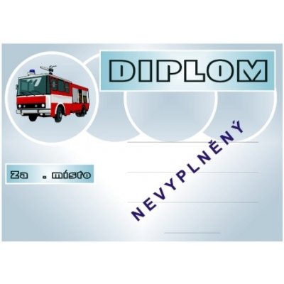 VIZINGR Hasiči diplom A4 č.13 – Zboží Dáma