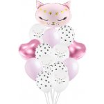 Party Deco Sada na balonkový buket Kočička růžový 83 x 140 cm – Zboží Dáma