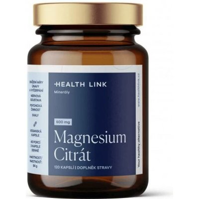 Health Link Magnesium citrát 600 mg 120 kapslí – Hledejceny.cz