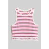 Dětské tílko Gant Striped Ribbed Tank Top fialová