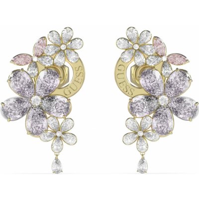 Guess Nádherné pozlacené náušnice květiny Lily JUBE05101JWYGMCT/U – Zboží Dáma
