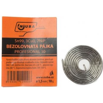 Cín pájecí bezolovnatý 1,5mm Sn99.3Cu0.7 10g