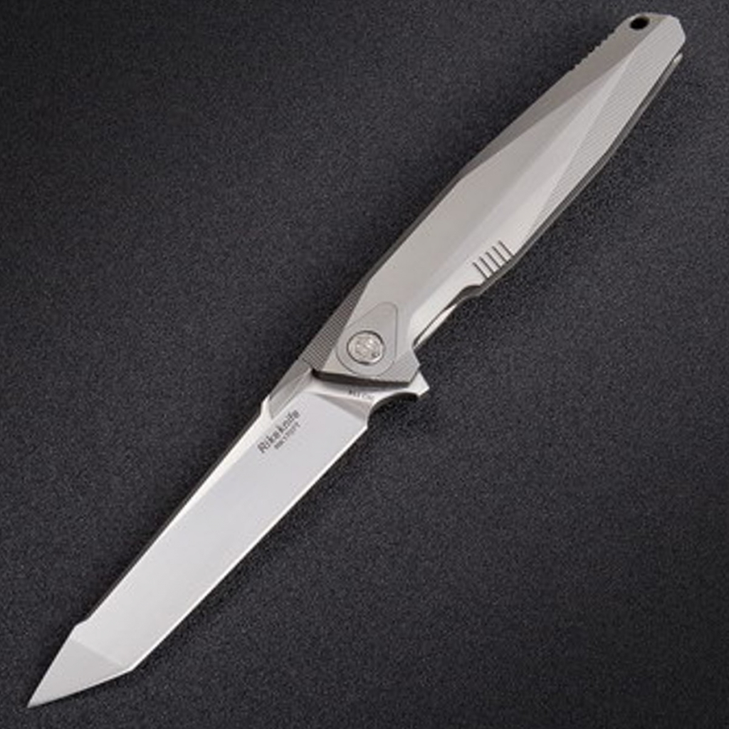 Rike Knife Integral Frame Lock Knife Gray Titanium 1707T-P