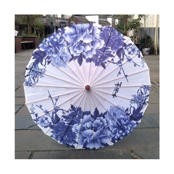 Japonský deštník slunečník hedvábný Modré květy pivoněk od 1 189 Kč -  Heureka.cz