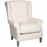 Solenzara Francis Armchair loose seat s knoflíky NC-733-B7 Látkové čelounění TC-186 / Natural Beech S520N – Zboží Mobilmania