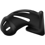 Shots ManCage Ultra Soft Silicone Chastity Cage Model 27 Black - silikonová klec na penis – Zboží Dáma