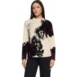 BETTY BARCLAY dámský svetr fialovočernobéžový s kamínky – Sleviste.cz