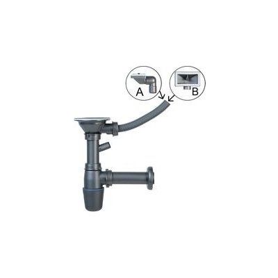 Novaservis Sifon pro dřez s přepadem, 89 mm, plast NSP89 – Zbozi.Blesk.cz