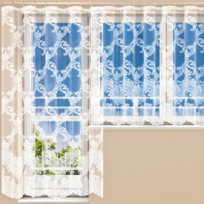 Hotová žakárová záclona HENRIETA - balkonový komplet – Zboží Dáma