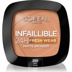 L'Oréal Paris Infaillible 24H Fresh Wear Matte Bronzer jemně matný bronzer 250 Light 9 g – Zboží Dáma