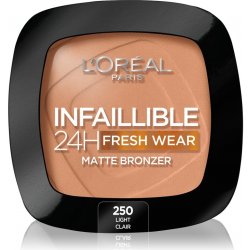 L'Oréal Paris Infaillible 24H Fresh Wear Matte Bronzer jemně matný bronzer 250 Light 9 g