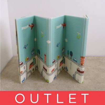 Petite&Mars Oboustranná skládací hrací podložka Campy Elephant&City – Zboží Dáma