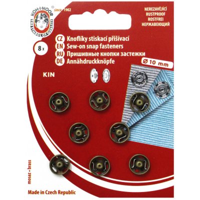 KOH-I-NOOR Kovová patentka 10mm staromosaz 8ks vel. 2 – Hledejceny.cz