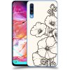 Pouzdro a kryt na mobilní telefon Samsung Pouzdro ACOVER Samsung Galaxy A70 A705F s motivem Flower