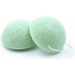 Konjac obličejová půlkulatá houbička s aloe vera zelená – Zboží Dáma