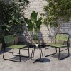 Zahradní sestava casa.pro Bistro set Brienza 3-dílný set polyrattan zelený