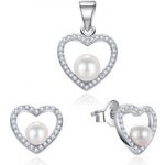 Nubis stříbrná souprava šperků s perlou NB-9039 – Zboží Mobilmania