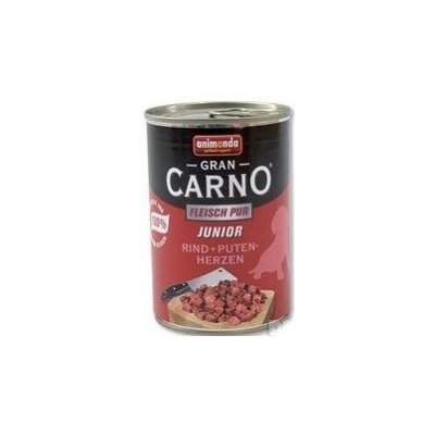 Animonda Gran Carno Junior hovězí & krůtí srdce 400 g Výhodné balení 6 kusů