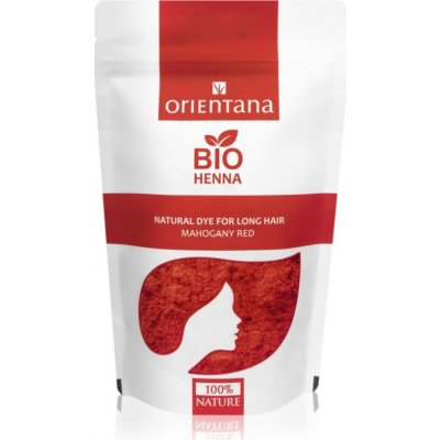 Orientana Bio henna Long Hair pečující barva na vlasy Mahogany Red 100 g – Zboží Dáma