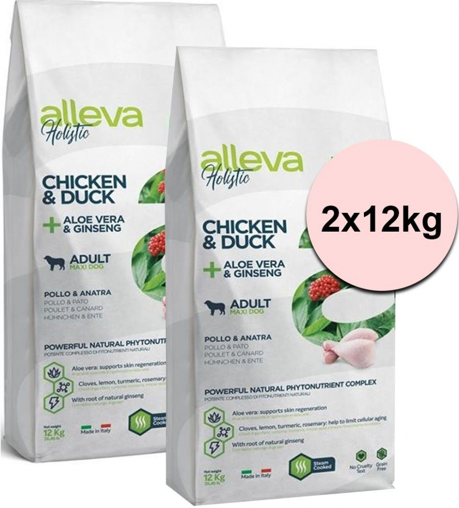 Alleva Holistic Adult Maxi Chicken and Duck 2 x 12 kg