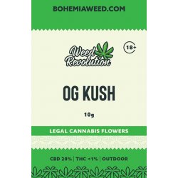 Weed Revolution Og Kush Outdoor CBD 20% THC 1% 10 g