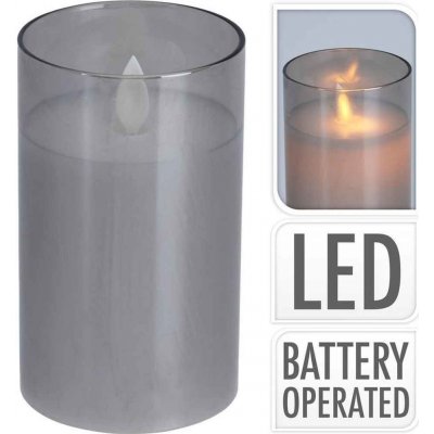 HOMESTYLING LED svíčka skleněná 7,5 x 12,5 cm teplá bílá KO-XX8113840 – Hledejceny.cz