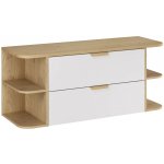 Comad Koupelnová skříňka pod deskové umyvadlo set Aster White 120 bílá/dub cremona – Zboží Dáma