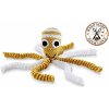 Hračka pro nejmenší Wooline háčkovaná chobotnička pro novorozence žlutá