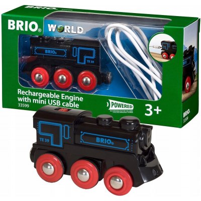 BRIO černá lokomotiva se zdrojem a mini USB 33599 – Zbozi.Blesk.cz