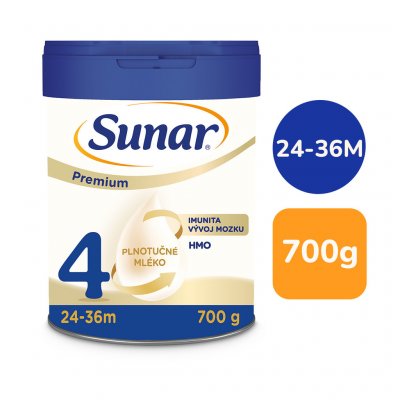 Sunar Premium 4 HMO batolecí mléko 700 g – Hledejceny.cz