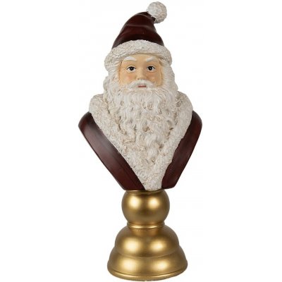 Clayre & Eef Vánoční dekorace busta Santa - 19*15*40 cm – Hledejceny.cz