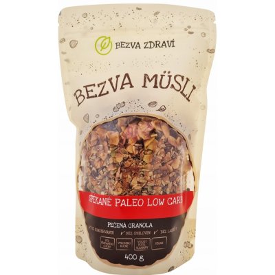 Paleo LowCarb Bezva müsli granola spékané 400 g – Zboží Dáma