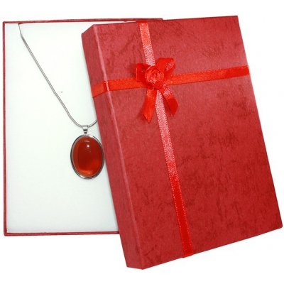 J+J Style Červená krabička na soupravu šperků 160mm P_1357 – Zboží Mobilmania