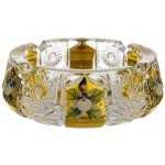 Bohemia Crystal luxusní broušený popelník zlacený 155 mm – Zboží Dáma