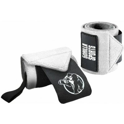 Gorilla Sports bandáže na zápěstí 45×8 cm, šedá, 2 ks – Hledejceny.cz