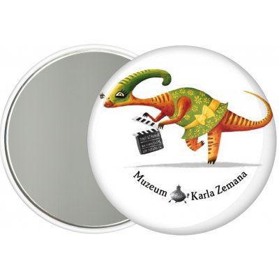 Kulatý magnet s filmosaury Klapkosaurus
