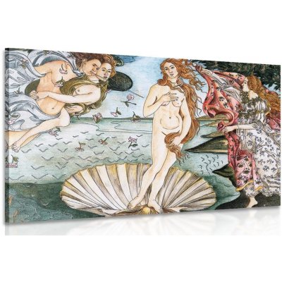 Obraz reprodukce Zrození Venuše - Sandro Botticelli - 120x80 cm – Hledejceny.cz