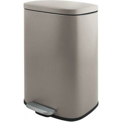 Spirella pedálový odpadkový koš AKIRA, matná šedohnědá ocel, soft-close, 30 L 10_21566 – Hledejceny.cz