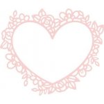 DP Craft vyřezávací šablona Květinové srdce – Sleviste.cz