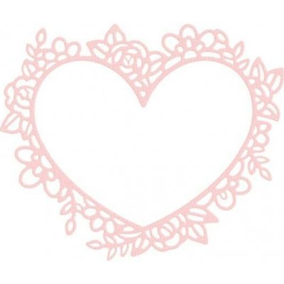 DP Craft vyřezávací šablona Květinové srdce – Sleviste.cz
