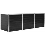 VidaXL Vyvýšený záhon antracitový 240 x 80 x 77 cm pozinkovaná ocel – Zboží Dáma